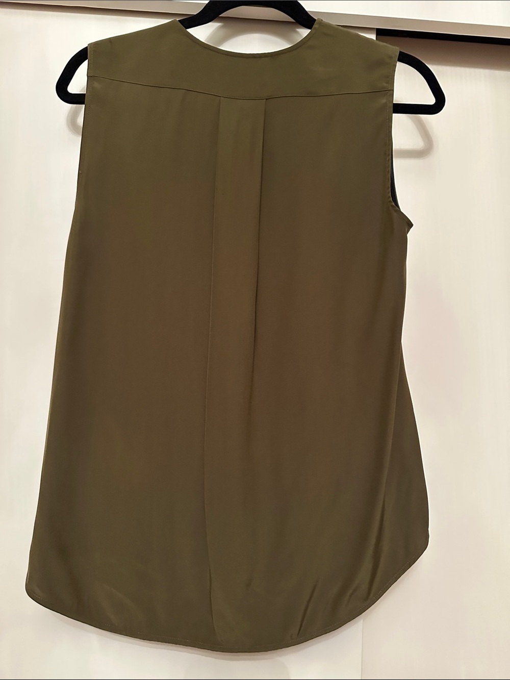 rag & bone Olive Draped Sleeveless Wrap Tank - Picture 3 of 7